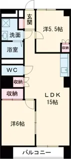 パークビュースーデン【205号室】の間取り