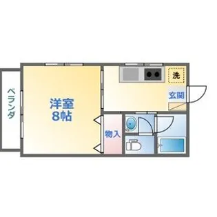 ハイランドコーポ【1階】の間取り