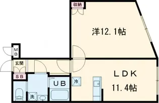 スカイラシクラス小岩【1階】の間取り