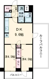 ルフレプレミアム日暮里【8階】の間取り