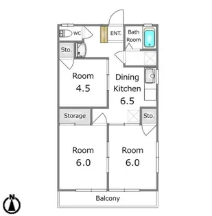 ベルクハイツ【2階】の間取り