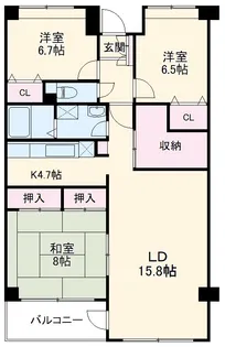 エルプレイス下総中山Ⅰ【2階】の間取り