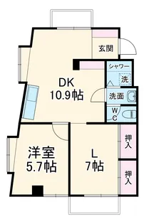 コーポ倉屋敷【201号室】の間取り