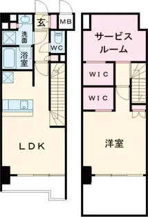 レジデンス桜新町ガーデン【1階】の間取り
