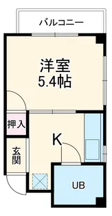 山金ハイツ【2D号室】の間取り