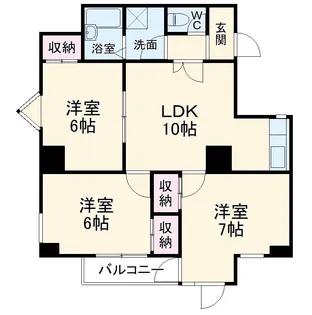 イーストガーデン杉の木館【601号室】の間取り
