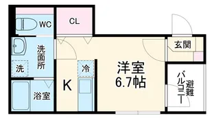 ハーモニーテラス姫島Ⅴ【0301号室】の間取り