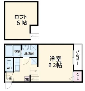 ボヌール名北【203号室】の間取り