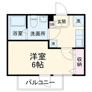 Lily東中山【102号室】の間取り