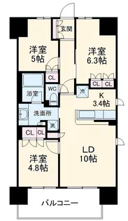 BLESS宮崎台【5階】の間取り