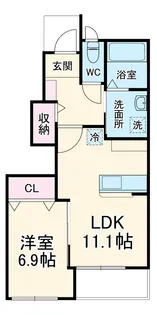 サファイアA【1階】の間取り