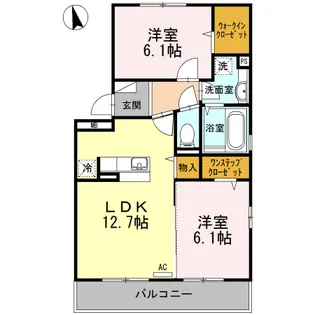 グランイーグルB【301号室】の間取り