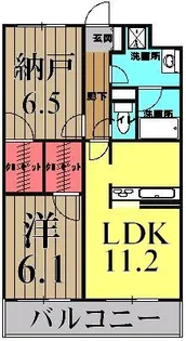 シャルマンフラットリヴァーⅠ【1階】の間取り