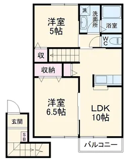 パルク・フルール B棟【2階】の間取り