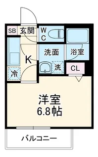 ハピネス大和【3階】の間取り