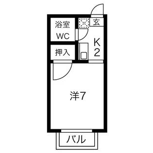 第2ユーザン【211号室】の間取り