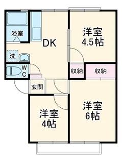 クリスタルハーモニーB【1階】の間取り