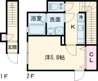アムールりくごう荘【2階】の間取り