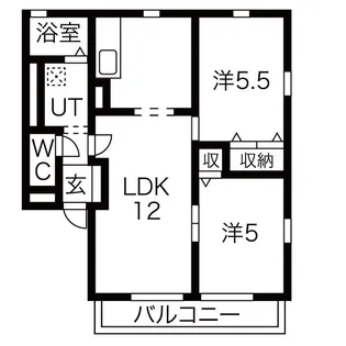ヴィラ・デ・セントレージC【2階】の間取り