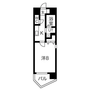 THE BAY FLAT【9階】の間取り