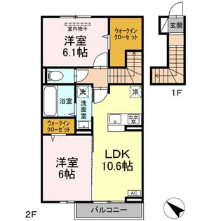 グラン・ソレイユ【203号室】の間取り