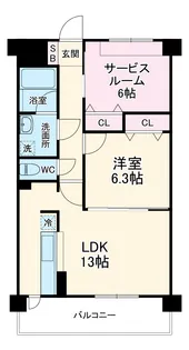 サンハイム戸塚【5階】の間取り