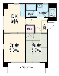 パークサイド仲の町?【4階】の間取り