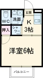 ジュネス鳩岡【2階】の間取り