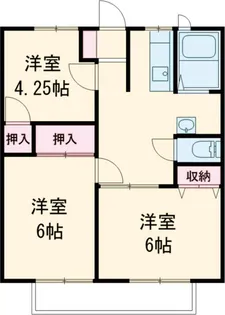 宇高前パナハイツ【2階】の間取り