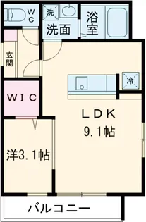 KLEIS一之江Ⅱ【2階】の間取り