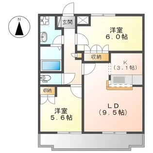 フォル・ルーエ【1階】の間取り