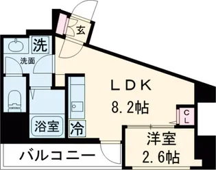 ルミーク根岸【7階】の間取り