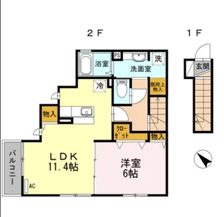 ドエル中野Ⅱ【202号室】の間取り