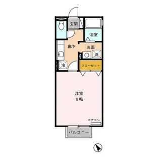 サウスウィンド【B205号室】の間取り