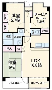 ソレイユ華【3階】の間取り