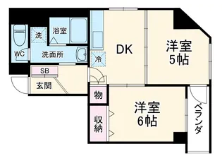 キャピタル南越【2階】の間取り