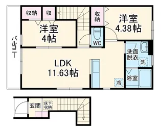 リーブルファイン三郷半田【2階】の間取り