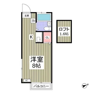 ヴィラ椚田【1階】の間取り