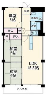 名鉄東一宮ハイツ【402号室】の間取り