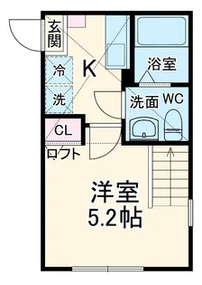ハリコット鹿沼公園【203号室】の間取り