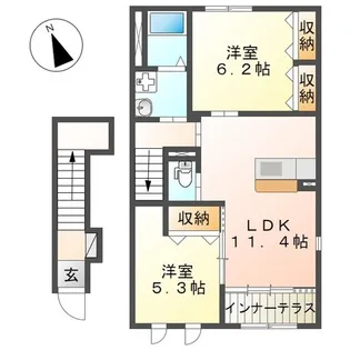 Felice B (フェリーチェビー)【2階】の間取り