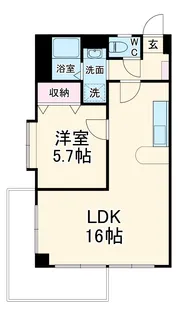 サンステージプラム【401号室】の間取り