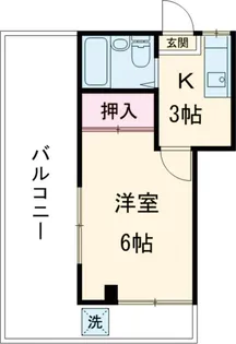 栃木屋コーポ【306号室】の間取り