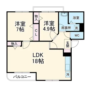 マンションCAT’S EYE II【3階】の間取り