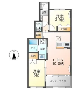 シンビー館Ⅳ棟【1階】の間取り