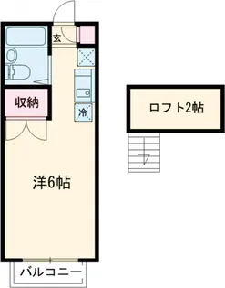 コーポ里美Ⅲ【2階】の間取り