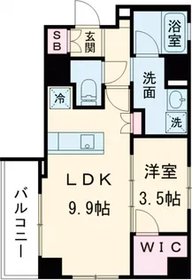 ミリアレジデンス長原【6階】の間取り