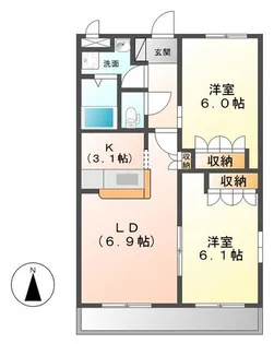 コンフォール・白梅【2階】の間取り