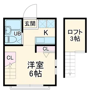 ハーミットクラブハウス峰岡B棟【202号室】の間取り