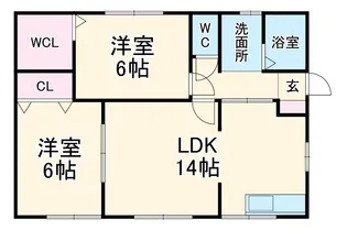 ミヤギハイツ【1階】の間取り